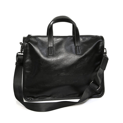 Casual portable shoulder bag for men, large-capacity cross-body Korean business travel computer bag, briefcase