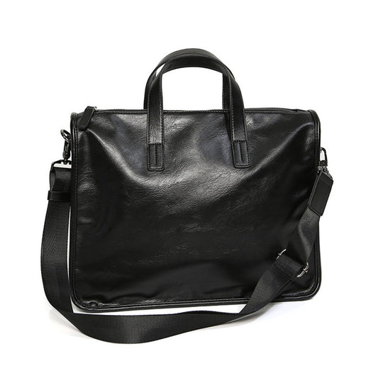 Casual portable shoulder bag for men, large-capacity cross-body Korean business travel computer bag, briefcase
