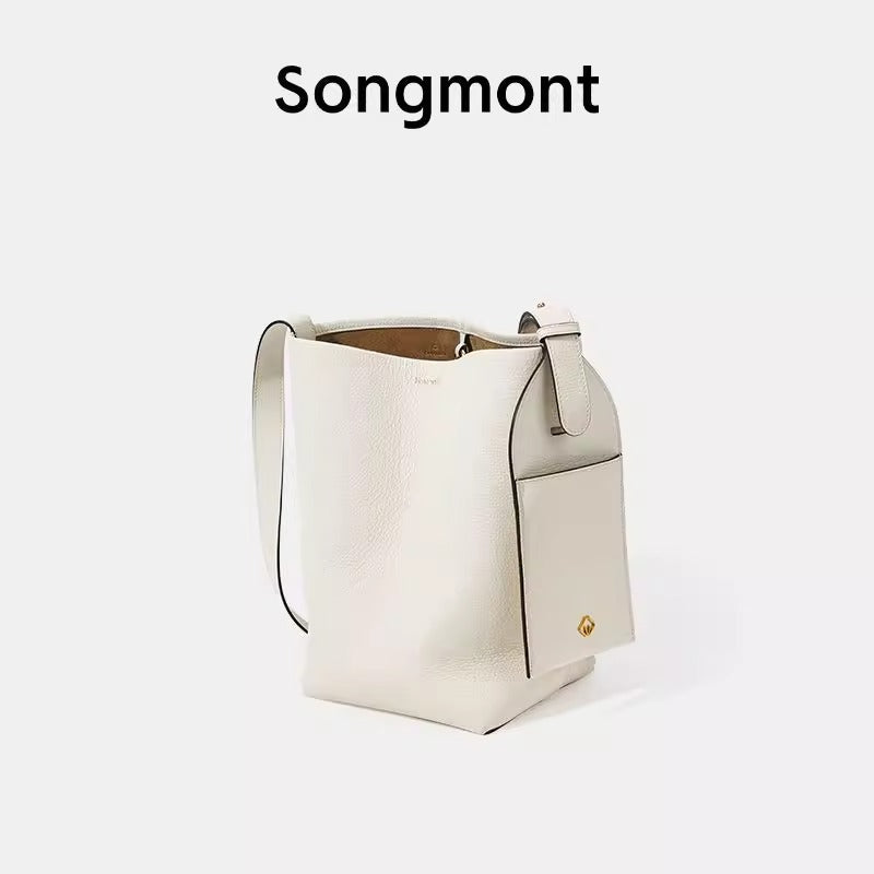 Songmont Yamashita Arimatsuzato Forget Series Pottery Bucket Bag Autumn and Winter New Large Capacity Shoulder Crossbody Bucket Bag