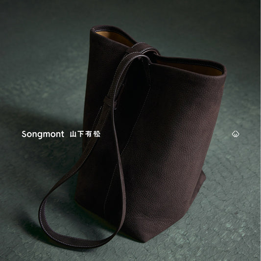 Songmont Yamashita Arimatsuzato Forget Series Pottery Bucket Bag Autumn and Winter New Large Capacity Shoulder Crossbody Bucket Bag