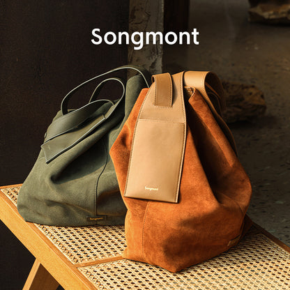 songmont mountain pine suede hanging ear tote bag lazy commuter shoulder crossbody bag bucket bag large bag
