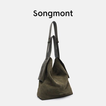songmont mountain pine suede hanging ear tote bag lazy commuter shoulder crossbody bag bucket bag large bag